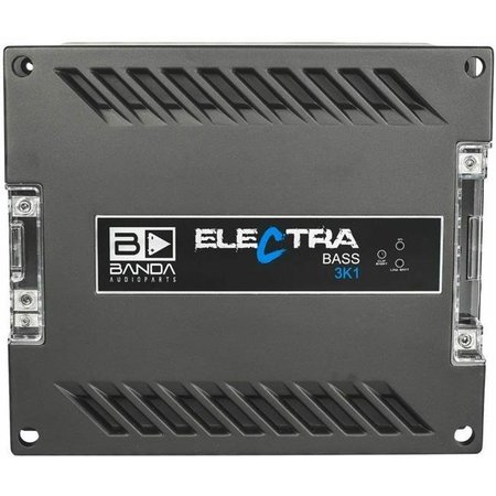 BANDA Banda 3K1 3000 watts Electra 1 Channel Max at 1 Ohm Car Audio Mono Amplifier with Bass Boost Subsonic Filter & Low Pass Filter 3K1OHM